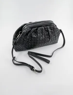 Project Black Weave Clutch Bag