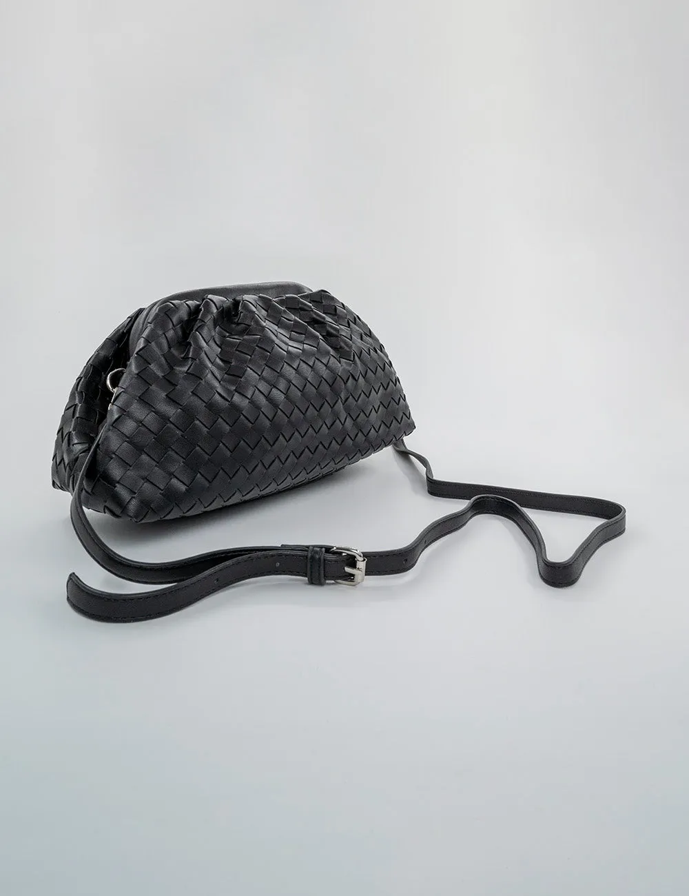 Project Black Weave Clutch Bag