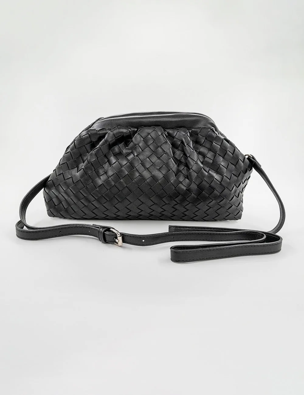 Project Black Weave Clutch Bag