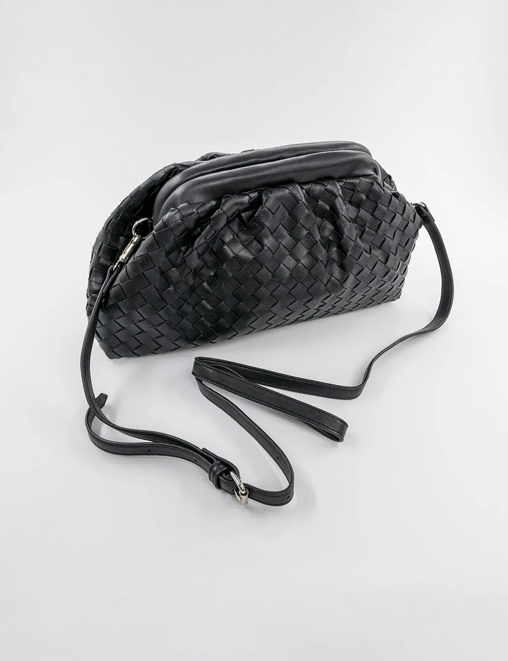 Project Black Weave Clutch Bag