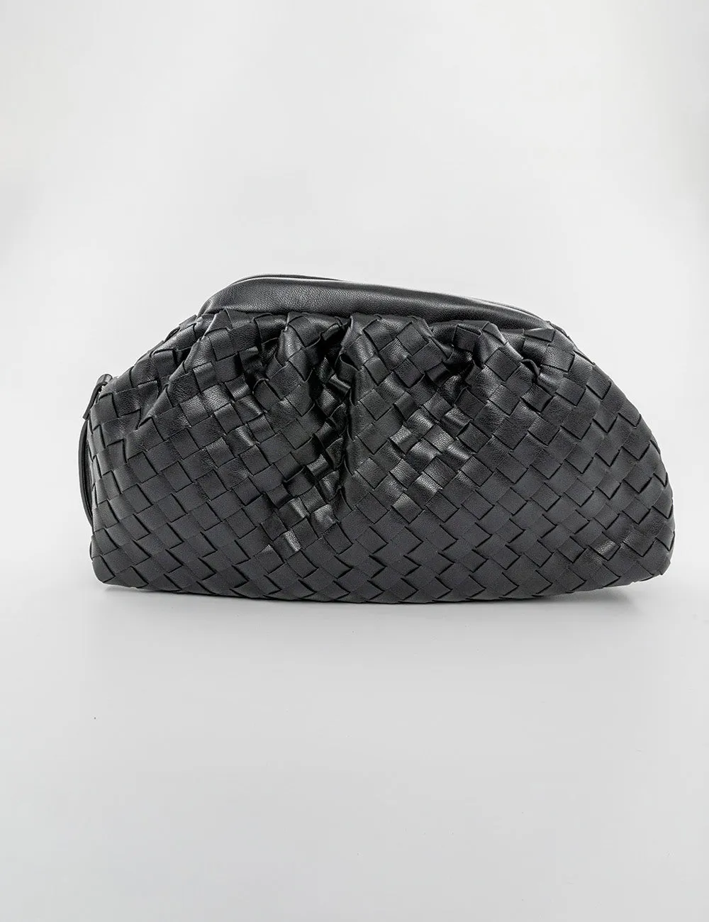 Project Black Weave Clutch Bag