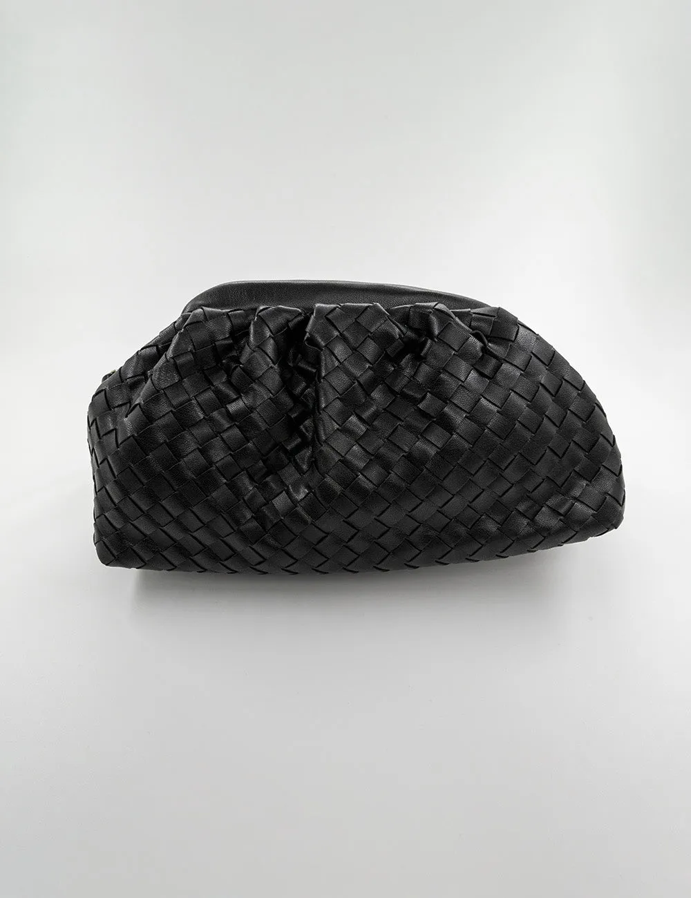 Project Black Weave Clutch Bag