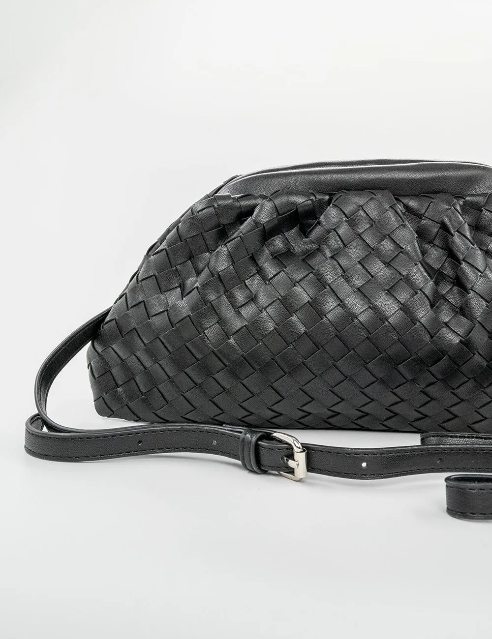 Project Black Weave Clutch Bag