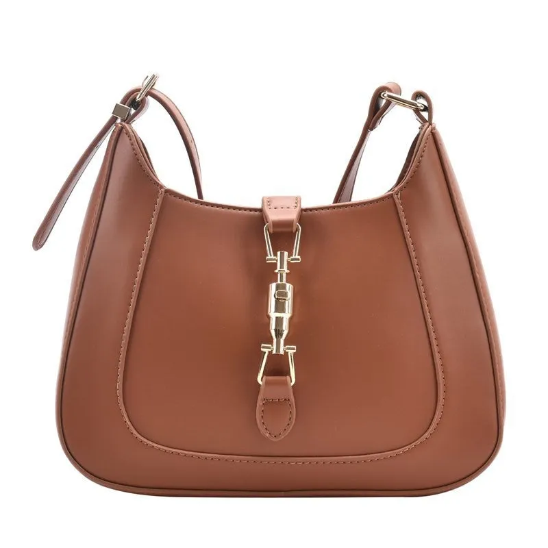PU leather shoulder handbag