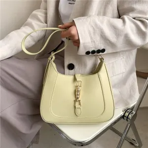PU leather shoulder handbag