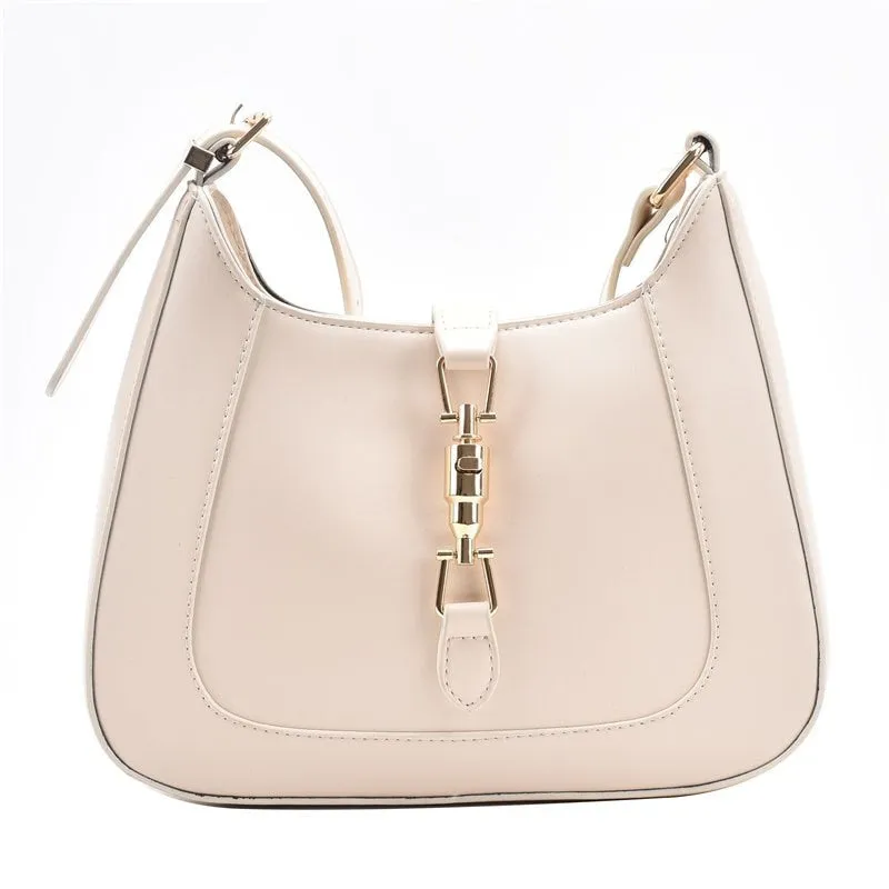 PU leather shoulder handbag
