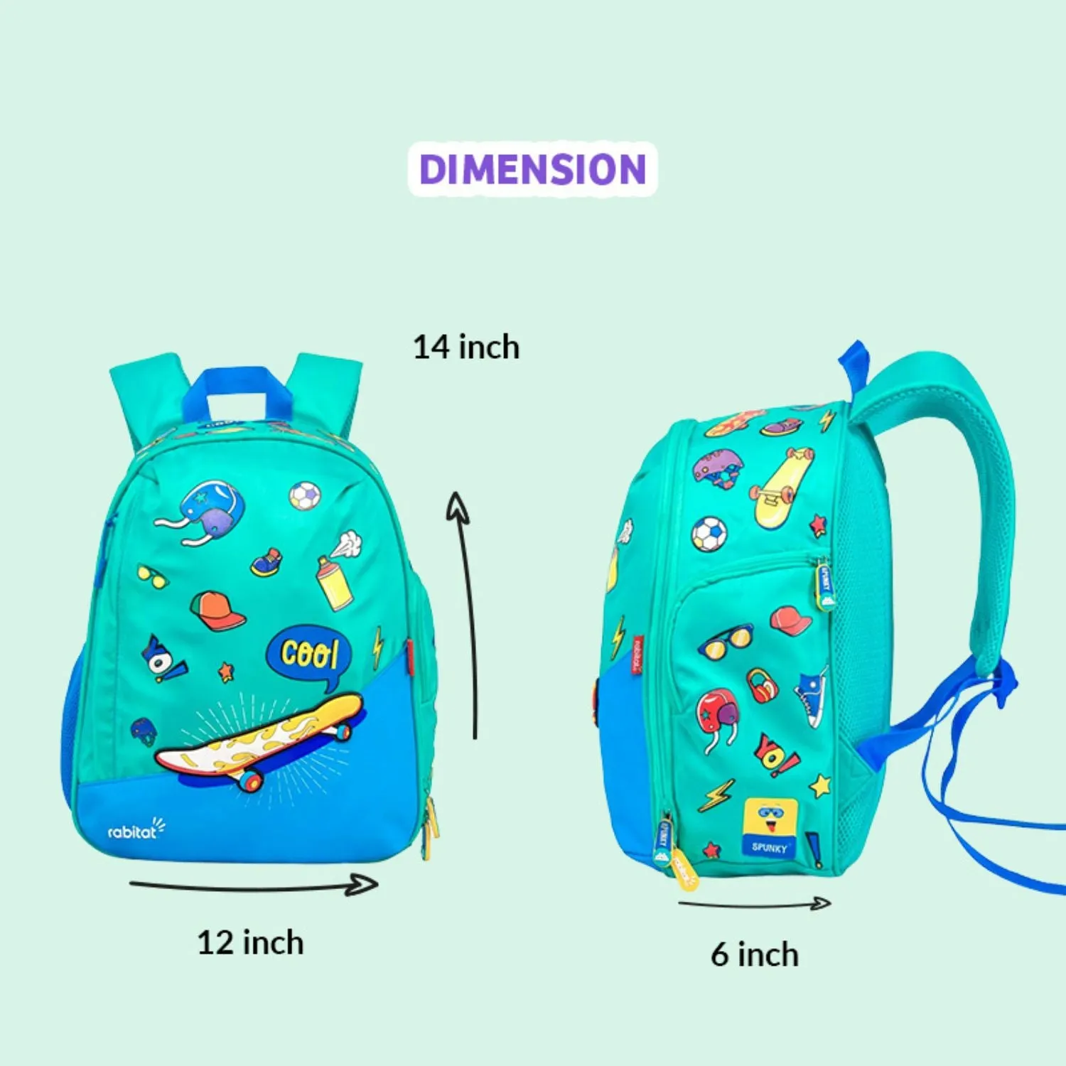 Rabitat Smash School Bag 14.5" - Spunky