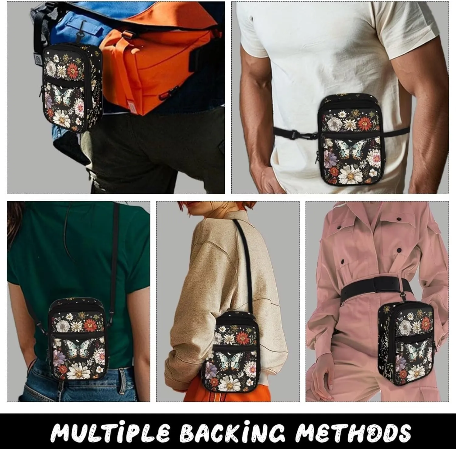Small Messenger Bag for Women Men Sling Bag Crossbody Purse Wallet Purse Cell Phone Crossbody Bag