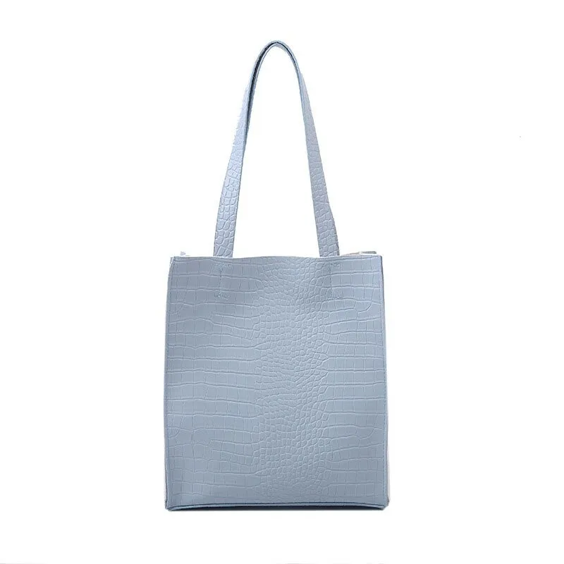Solid Color Tote Bag 2021 Fashion New High-quality Soft Leather Women's Designer Handbag Large Capacity Shoulder Bags
