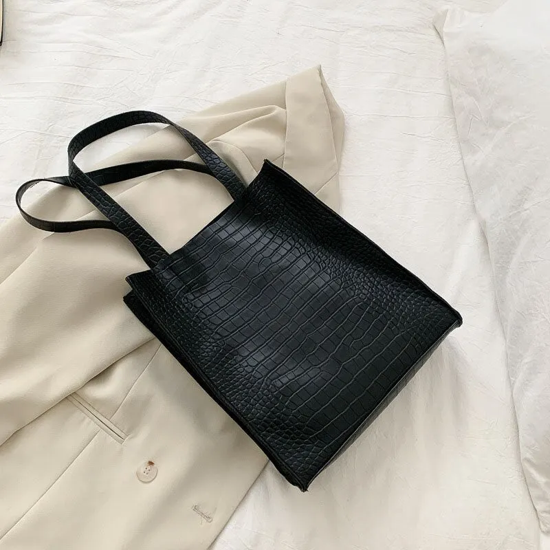 Solid Color Tote Bag 2021 Fashion New High-quality Soft Leather Women's Designer Handbag Large Capacity Shoulder Bags