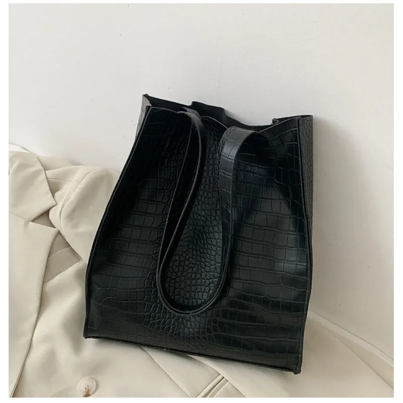Solid Color Tote Bag 2021 Fashion New High-quality Soft Leather Women's Designer Handbag Large Capacity Shoulder Bags