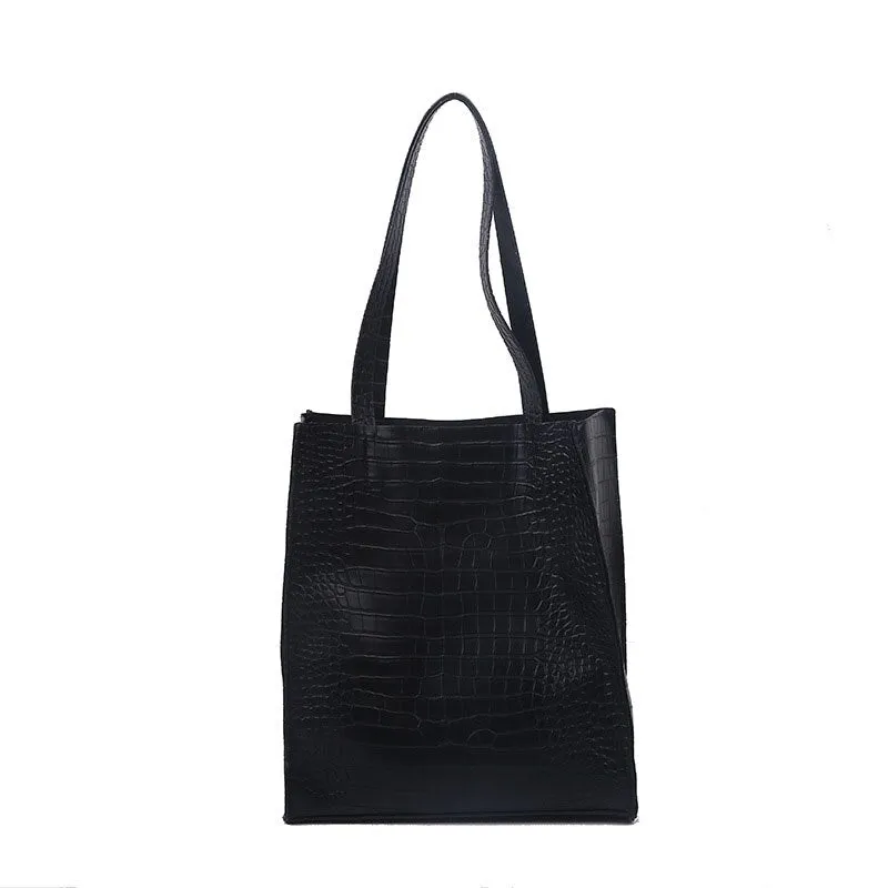 Solid Color Tote Bag 2021 Fashion New High-quality Soft Leather Women's Designer Handbag Large Capacity Shoulder Bags