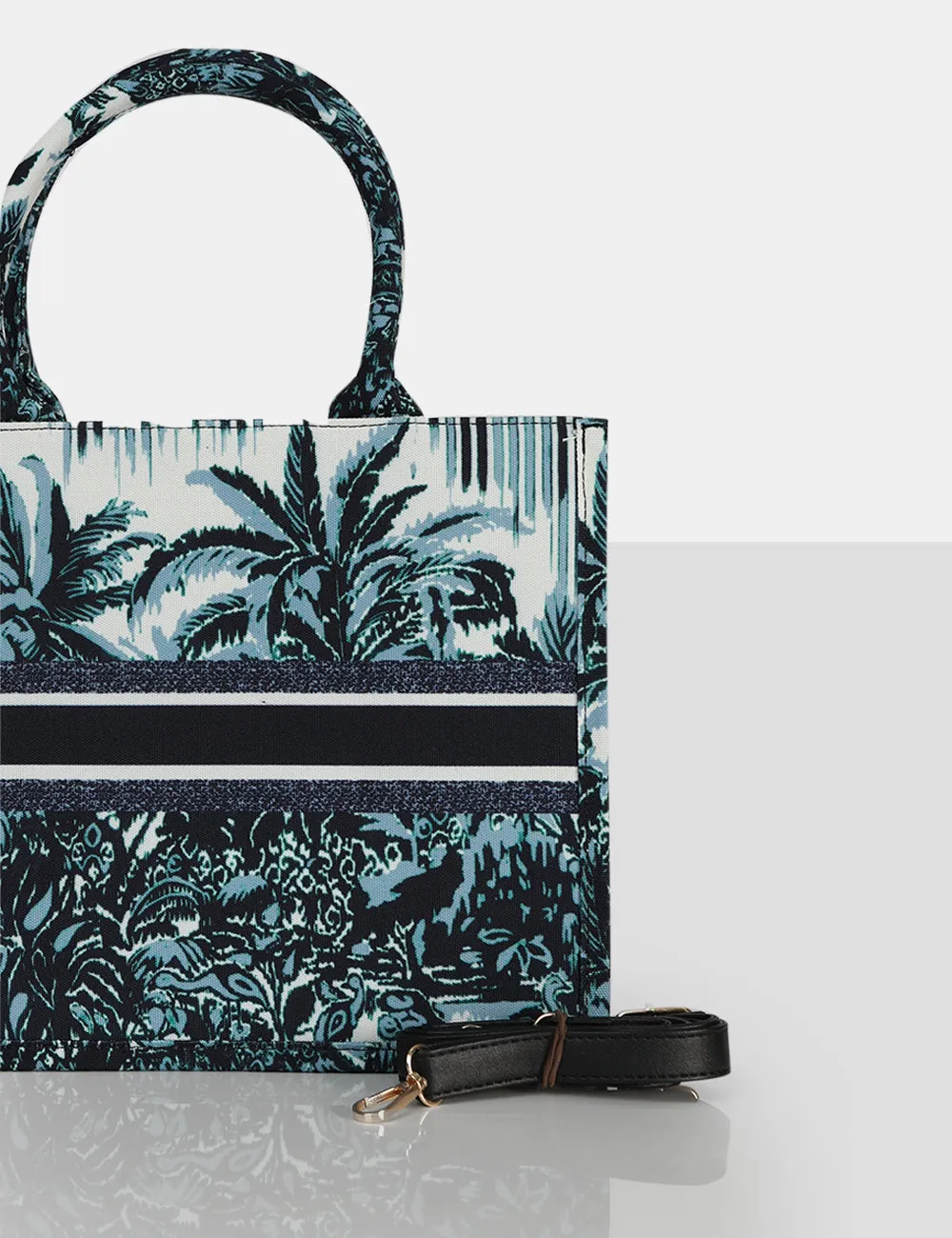 The Lourdes Canvas Blue Tote Bag