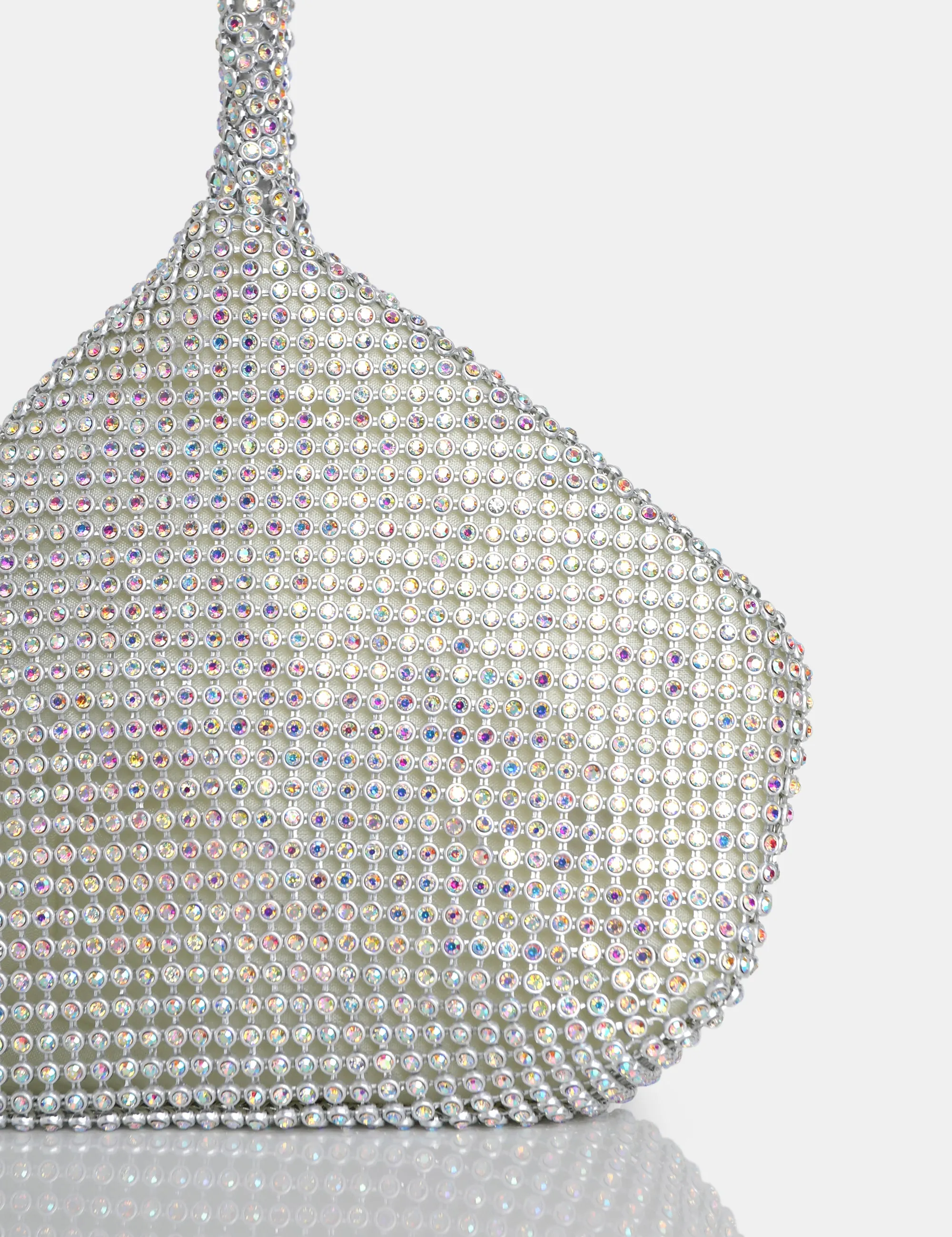 The Marilyn Silver Iridescent Mini Pouch Party Bag