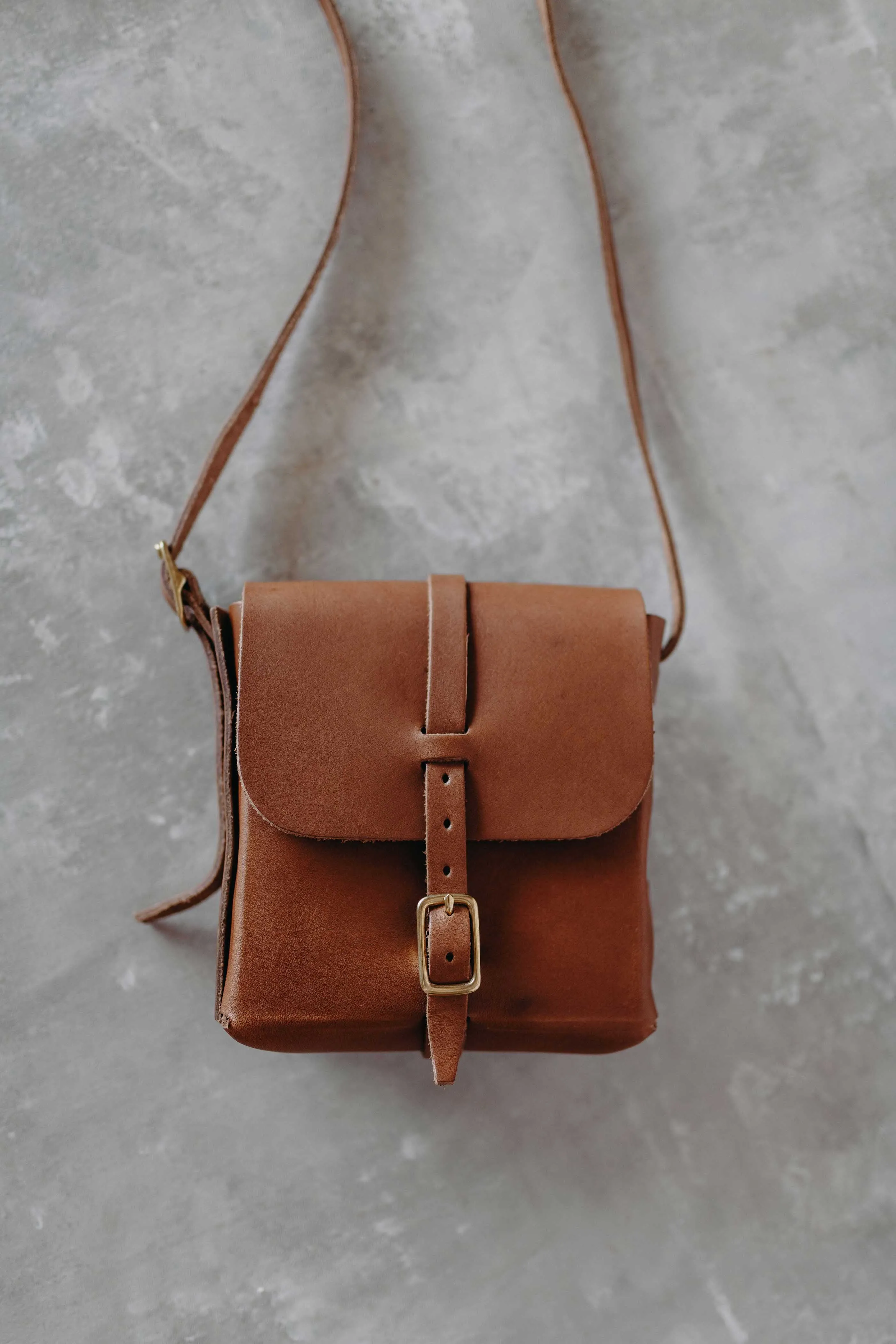 The Petite Satchel in Toffee
