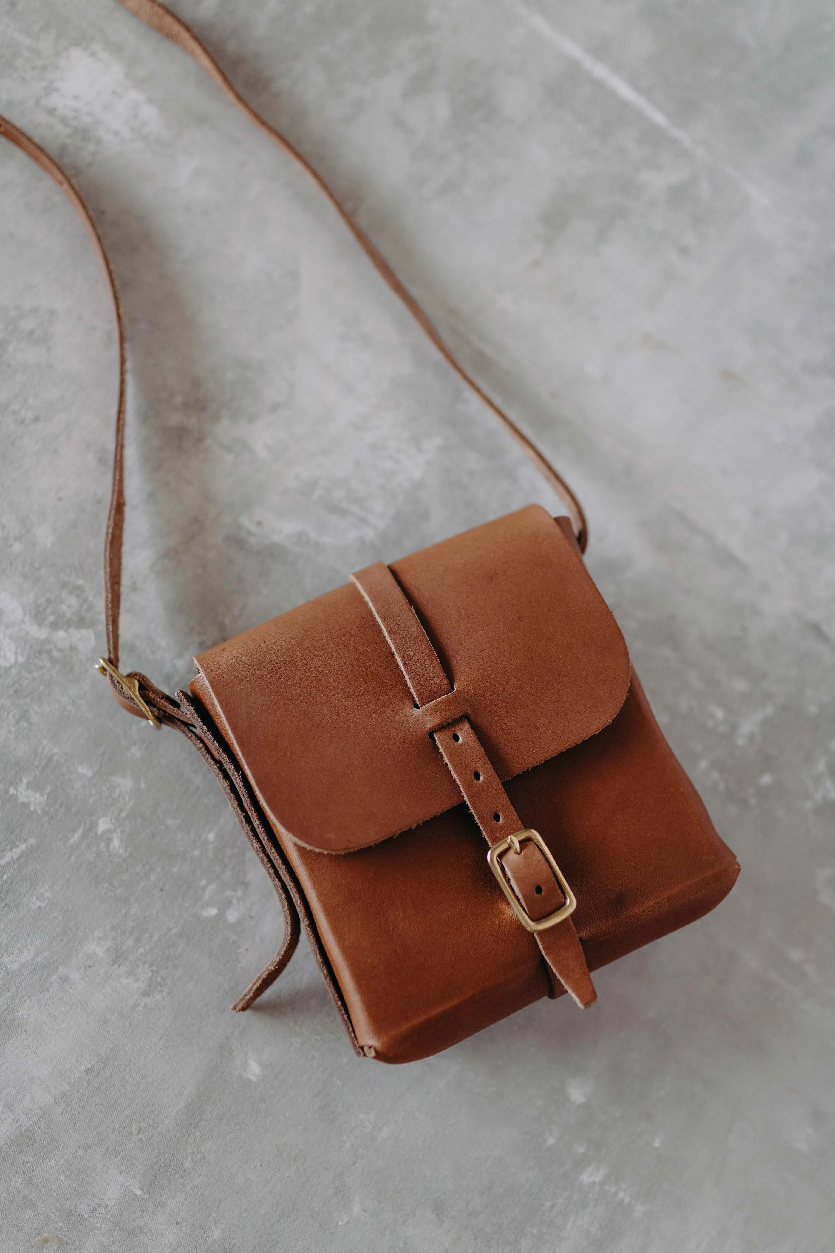 The Petite Satchel in Toffee