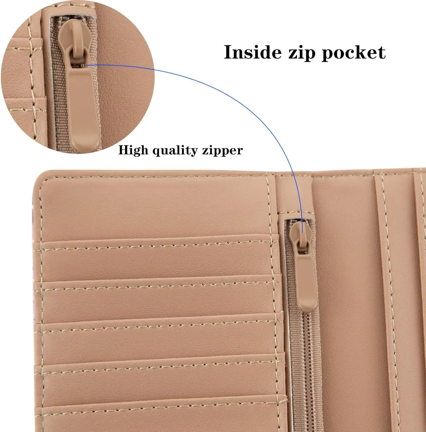 Ultra Slim Thin Leather Women Wallet Rfid Blocking Credit Card Holder Bifold Clutch (Cute puppy)