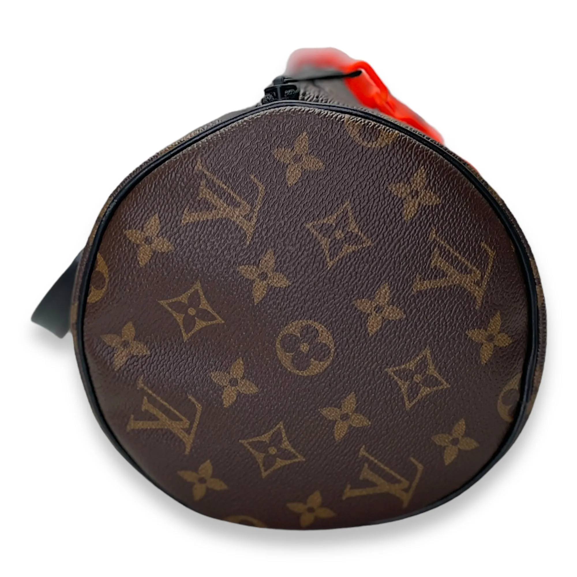 Virgil Abloh Polochon Papillon Brown Crossbody Bag in Monogram Coated Canvas
