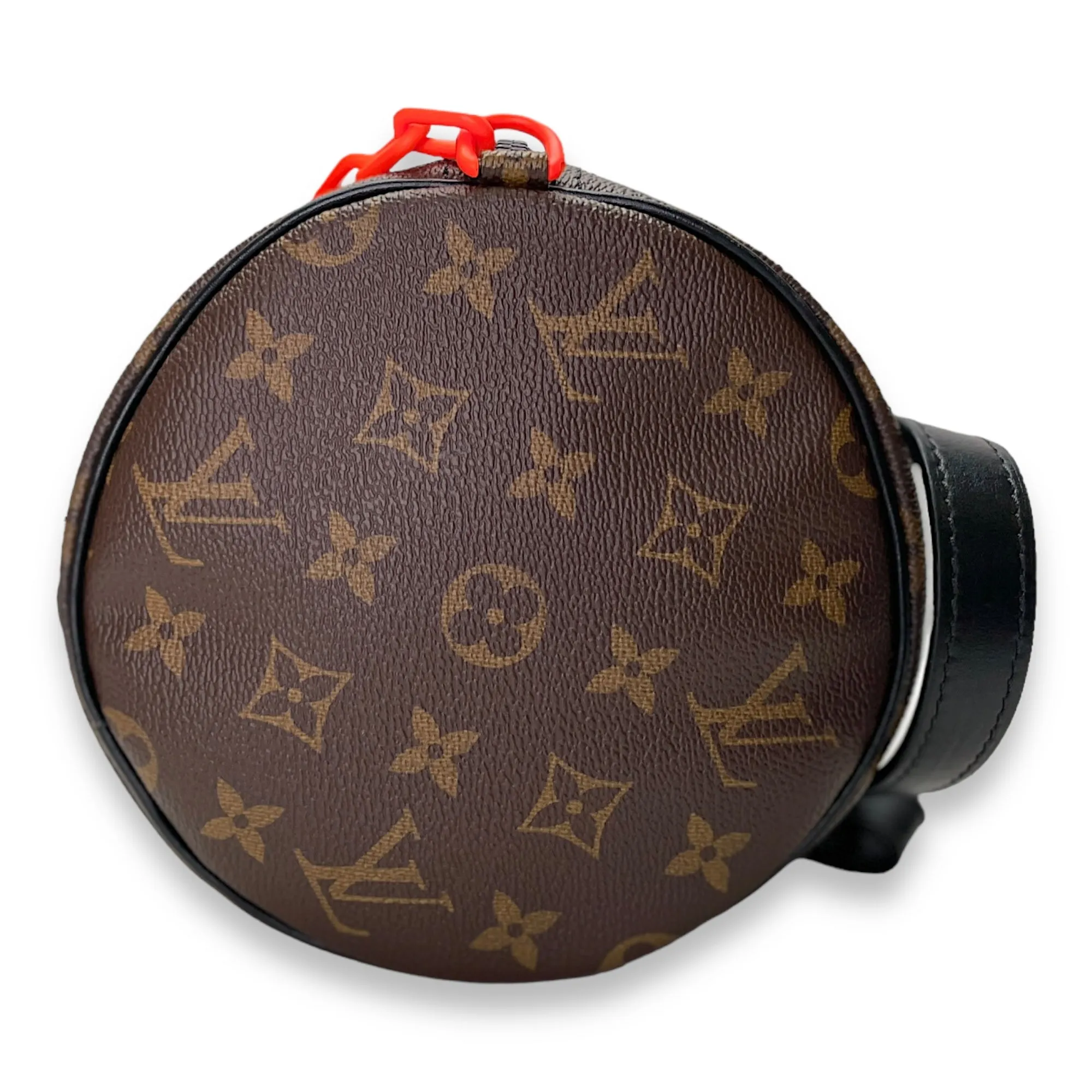 Virgil Abloh Polochon Papillon Brown Crossbody Bag in Monogram Coated Canvas