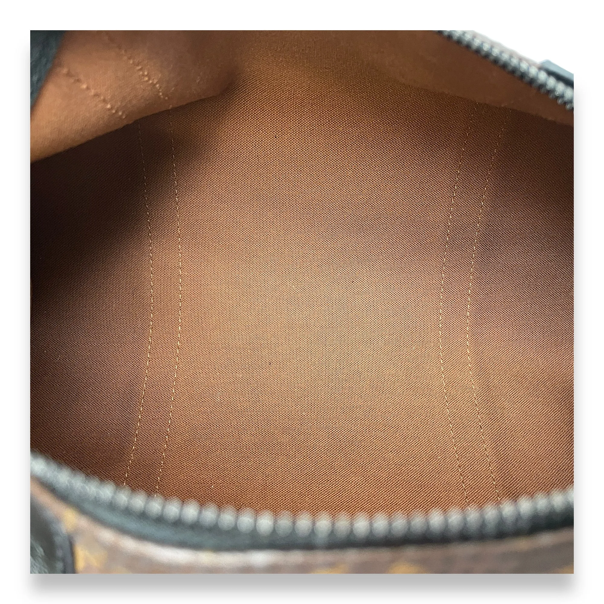 Virgil Abloh Polochon Papillon Brown Crossbody Bag in Monogram Coated Canvas