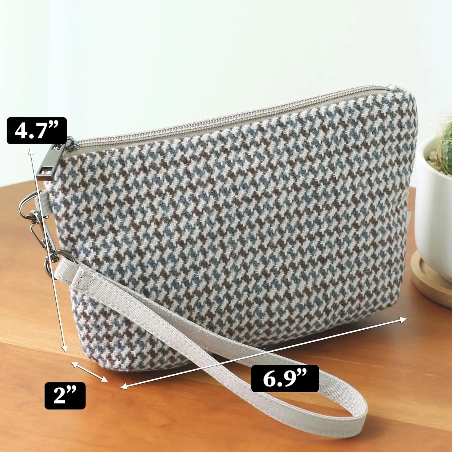 Women Zipper Wristlet Wallet with Coin Pocket